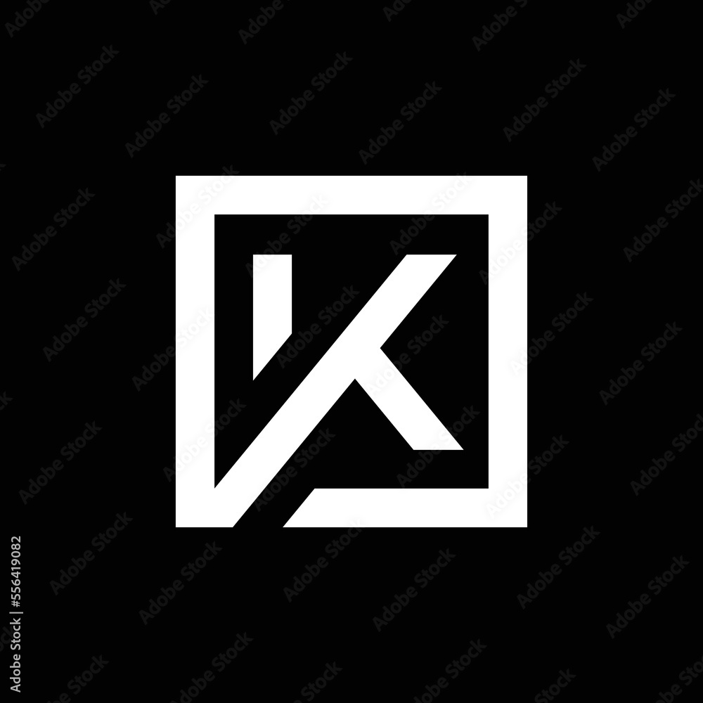 Fototapeta premium Letter K Square Logo
