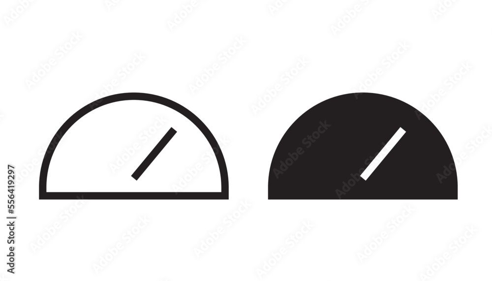 Icon performance dial scale speed level silhouette vector or weight
