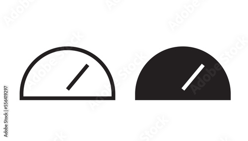 Icon performance dial scale speed level silhouette vector or weight pressure accelerometer pictogram simple graphic shape design line outline art linear clipart, broadband limit indicator symbol image