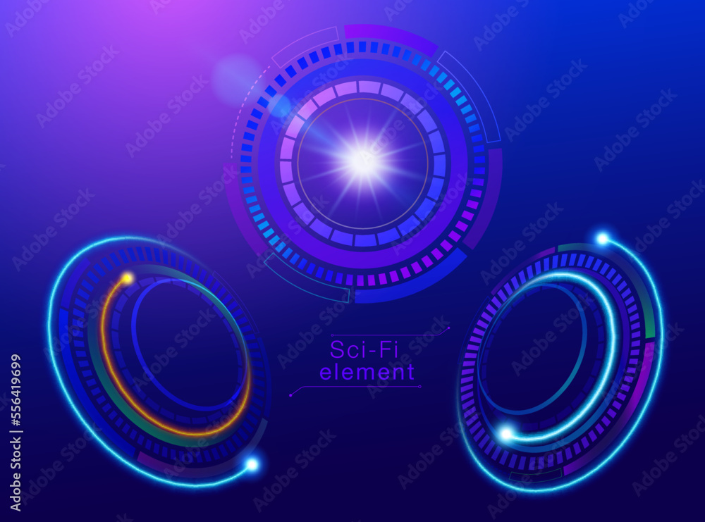 Set of Sci Fi futuristic element. Circle digital technology UI interface elements modern. User For Motion Graphic. Set of Sci Fi futuristic element. Circle digital technology UI interface elements modern. User For Motion Graphic.