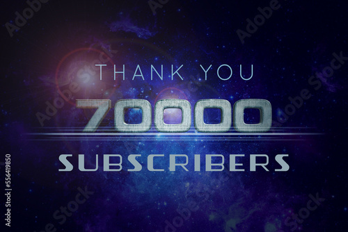 70000 subscribers celebration greeting banner with Star Wars Design