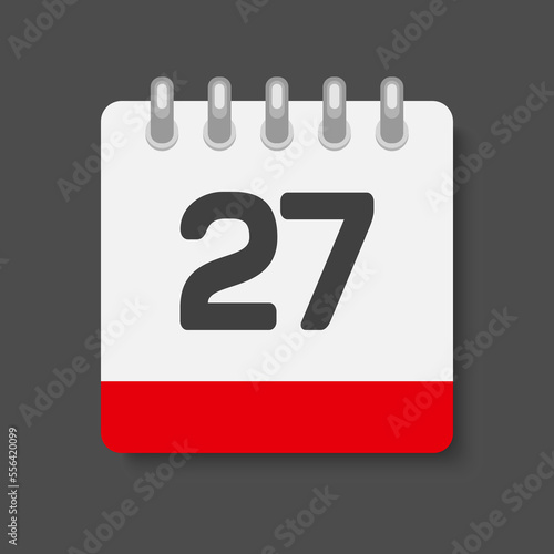 Icon page calendar day - number 27