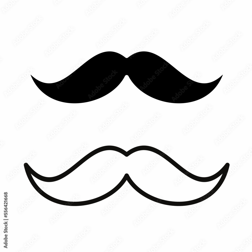 Mustache icon vector template. Stock vector. Mustache icon vector template. Stock vector.