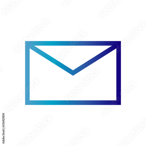 Icon Receipent Mail Gradient Icon Vector