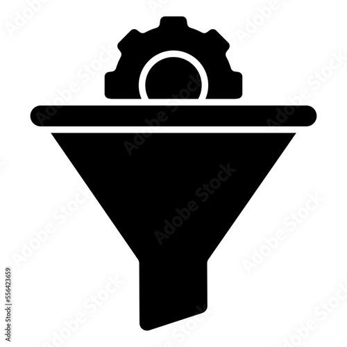 Unique design icon of filtration management 