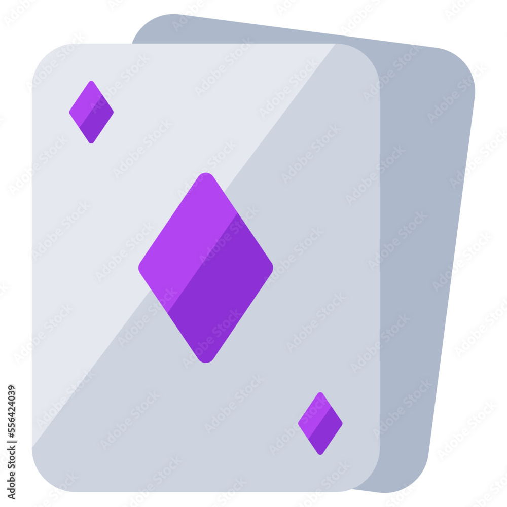 Flat design of diamond card icon Flat design of diamond card icon