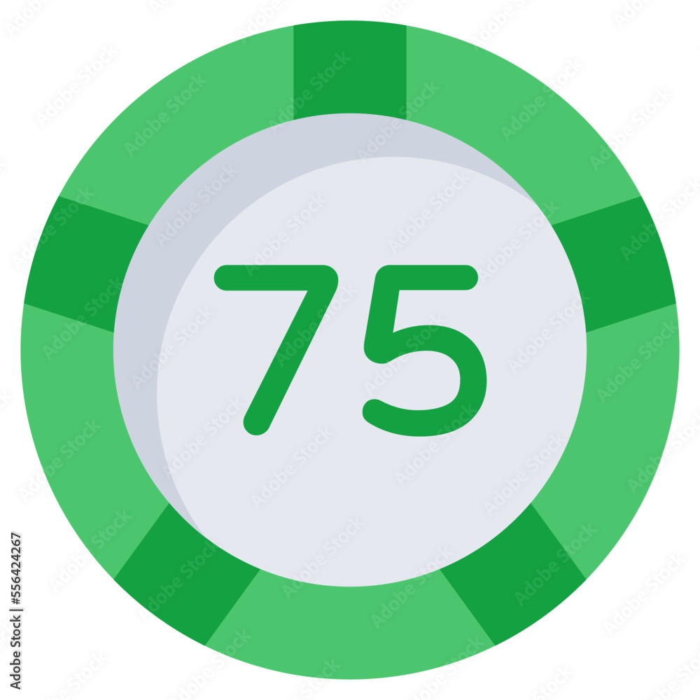 A colored design icon of casino token A colored design icon of casino token