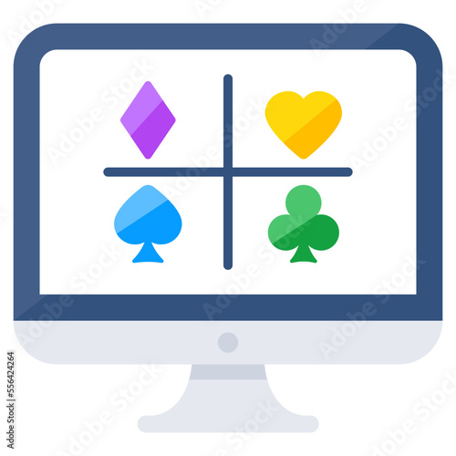 An icon design of online gambling  photo