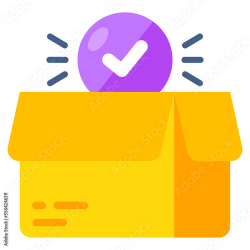 Premium download icon of verified package 