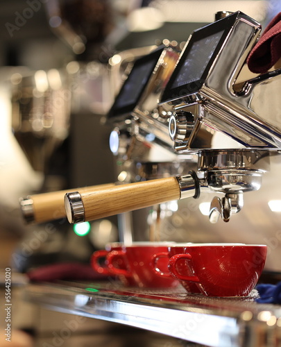 A professional espresso machine in coffee shop