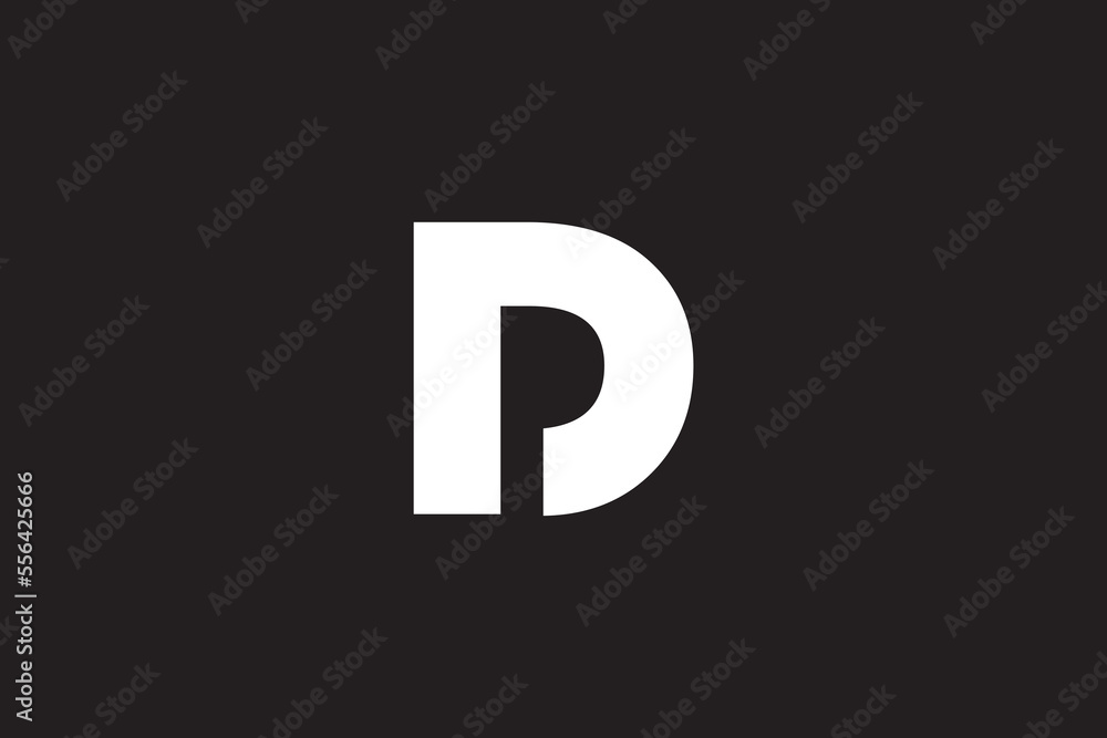 Minimal Awesome Trendy Professional Letter D P Logo Design Template On Black Background Minimal Awesome Trendy Professional Letter D P Logo Design Template On Black Background