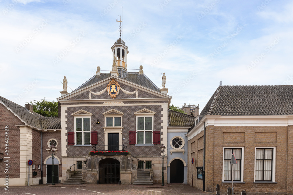Old town hall in the picturesque Dutch town of Middelharnis.