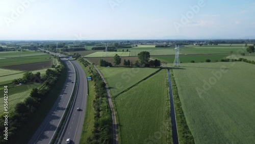 Beltway That Connects To Malpensa Airport. Cuggiono near Milan, Lombardy, Italy photo