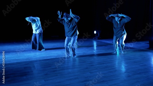 Obraz na plátně A group of dancers perform on stage