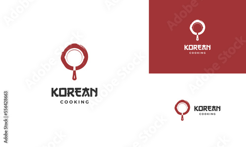 korean cuisine logo design, korean food logo. korean culinary logo icon
