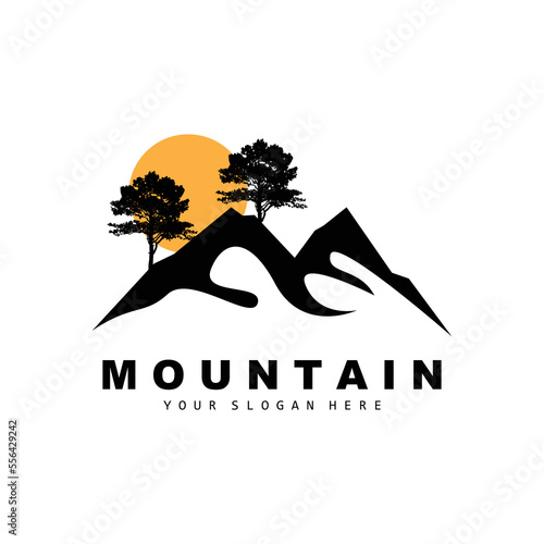 Mountain Logo Design, Vector Place For Nature Lovers Hiker © Mayliana