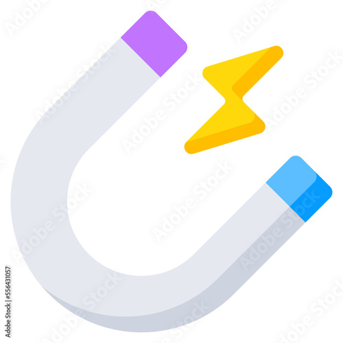 Editable design icon of magnet 
