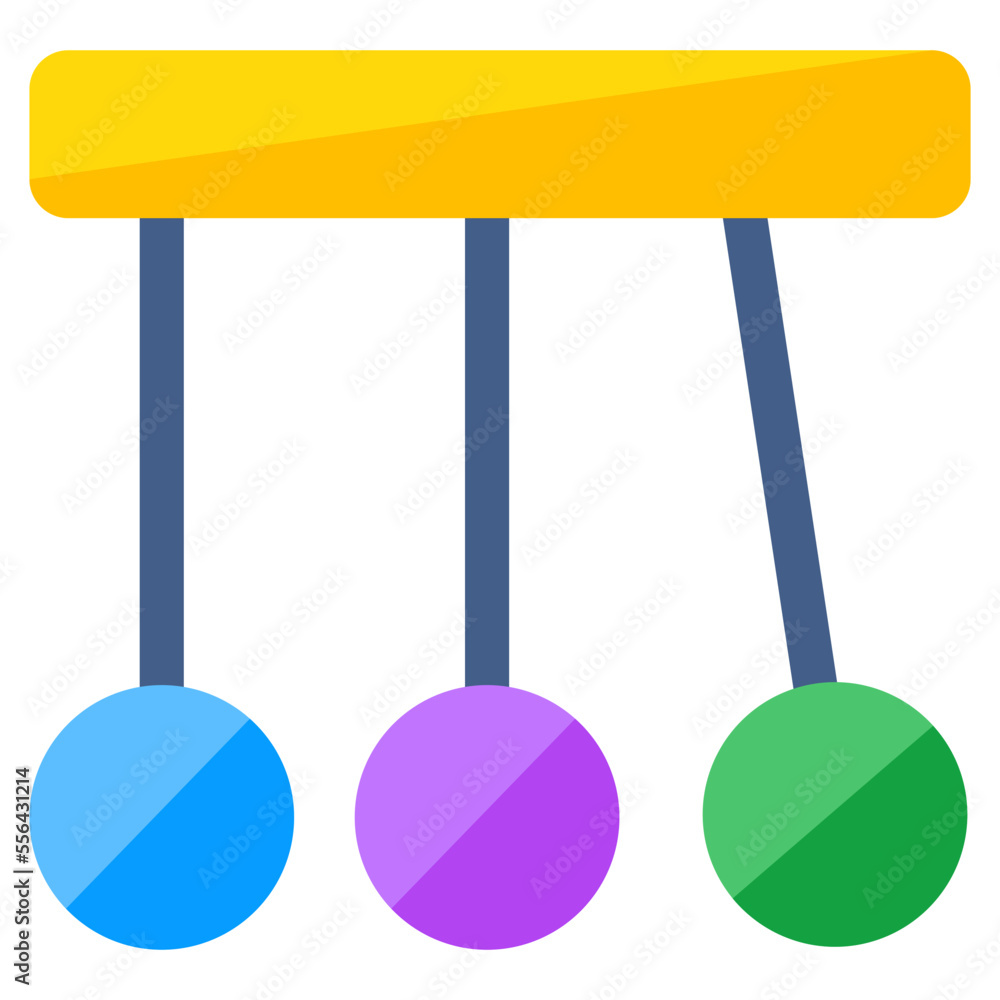 An editable design icon of newton's cradle An editable design icon of newton's cradle