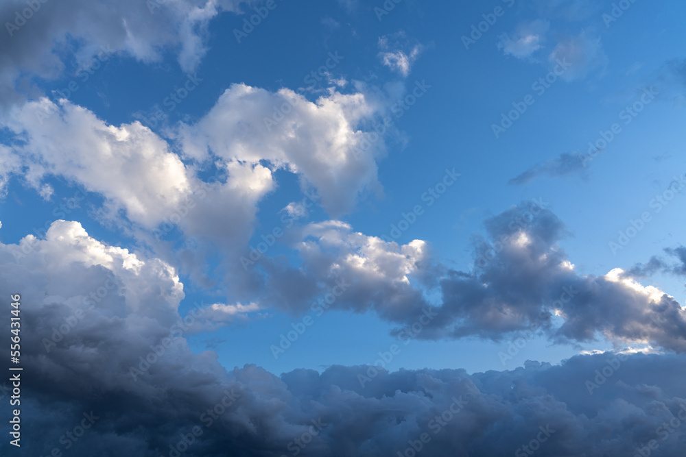 Clouds in shades of blue