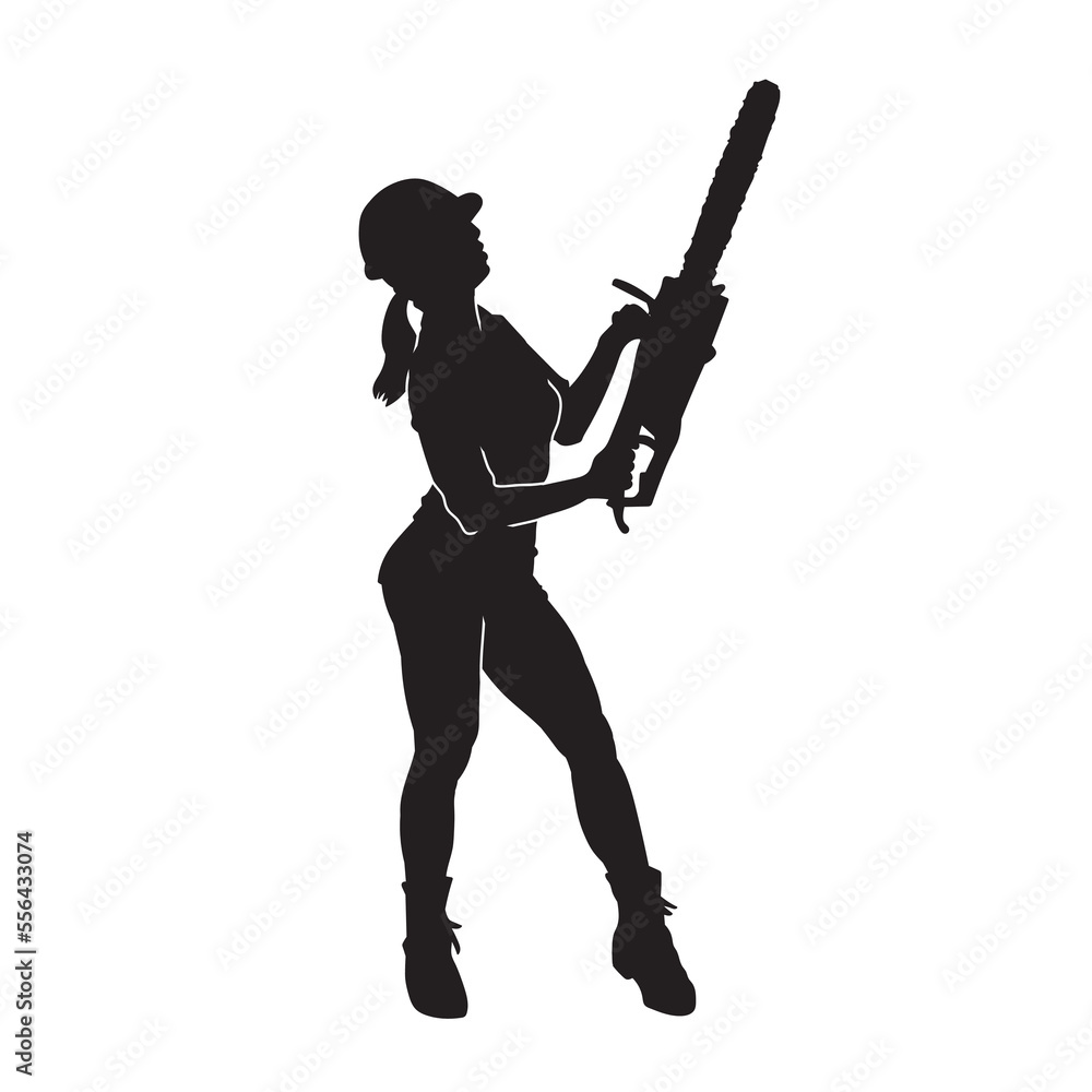 Vector silhouette of a woman who is a construction worker and has the tools. illustration hardworking woman. Vector silhouette of a woman who is a construction worker and has the tools. illustration hardworking woman.
