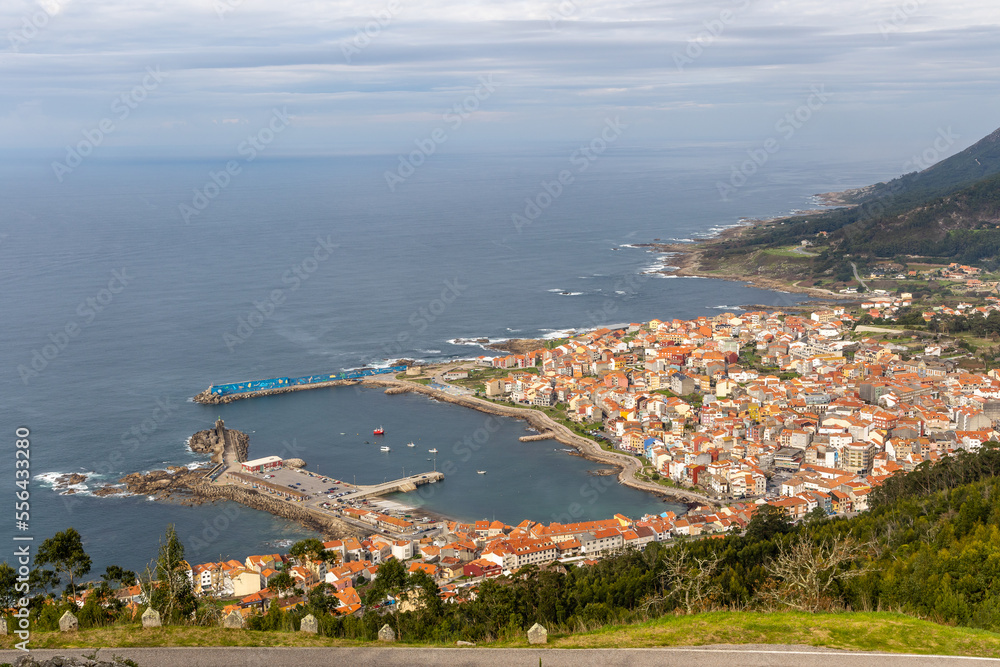 panoramic views from mount santa tegra where the minho river separates spain and portugal in A Guarda, Spain