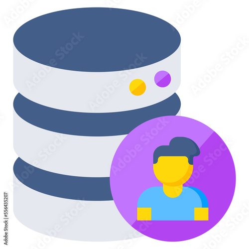 An icon design of database user 