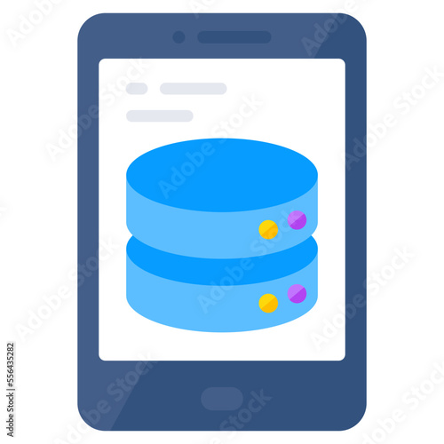 An icon design of mobile database 