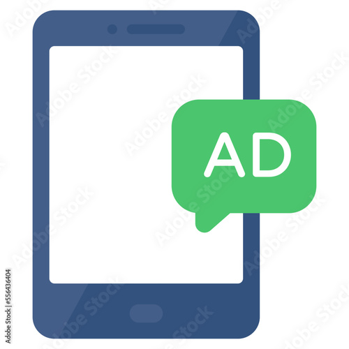 Premium download icon of mobile ad