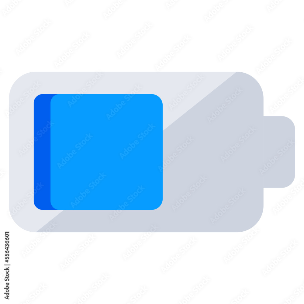 Flat design icon of mobile battery Flat design icon of mobile battery