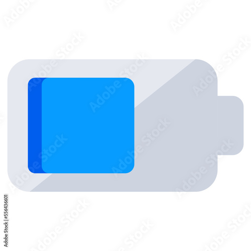 Flat design icon of mobile battery