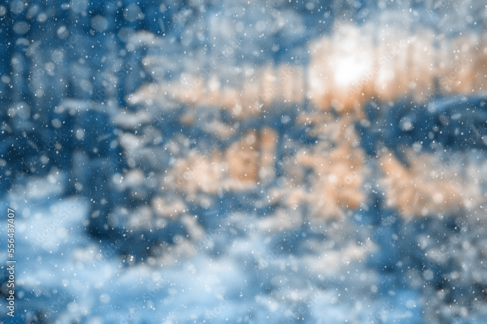 blurred winter forest blurred winter forest