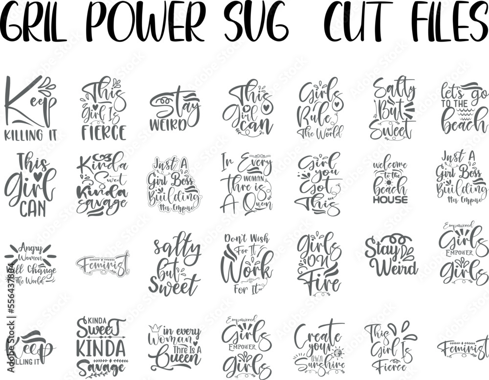 Girl power Quotes SVG Bundle 