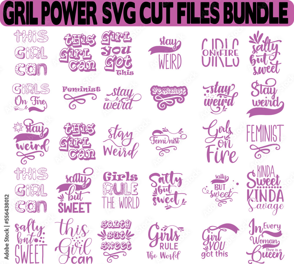 Girl power Quotes SVG Bundle Girl power Quotes SVG Bundle