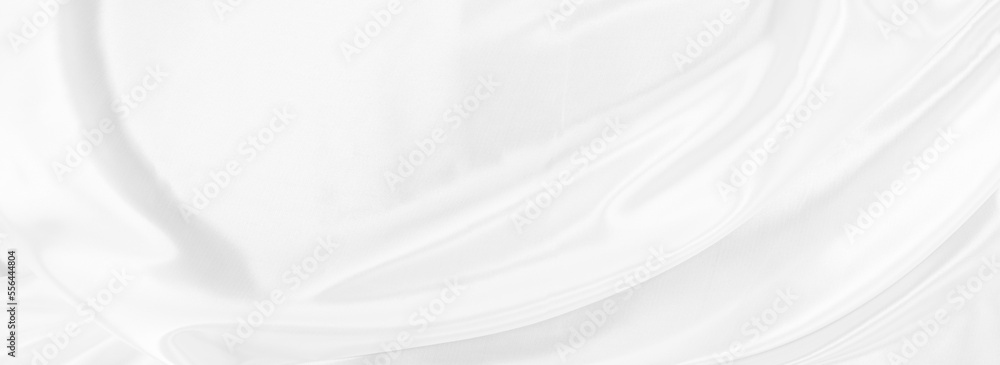 Fototapeta premium White gray satin texture that is white silver fabric silk background with beautiful soft blur pattern natural.