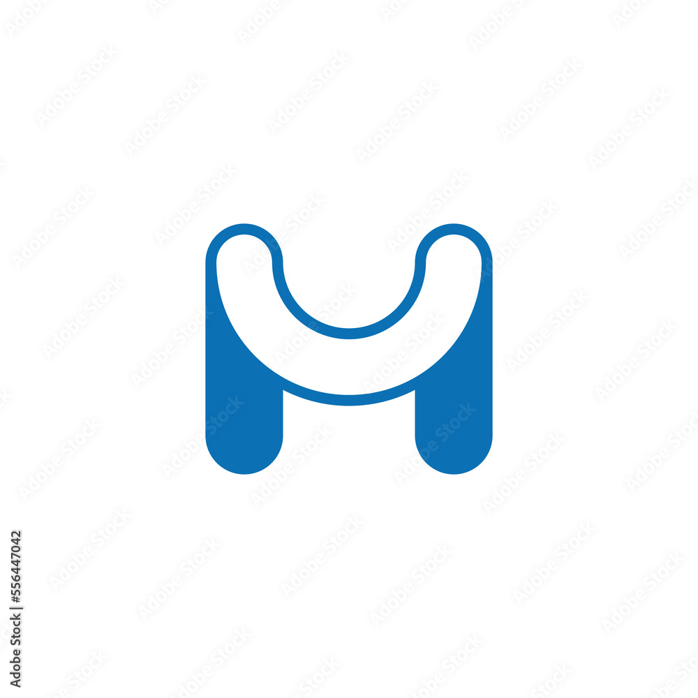 letter mu curves outline simple logo vector letter mu curves outline simple logo vector