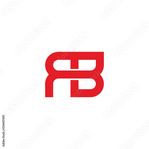 letter rb abstract overlap logo vector