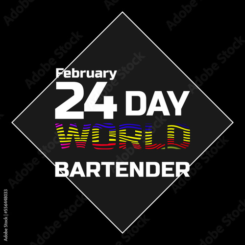 World Bartender Day. Suitable for greeting card poster and banner