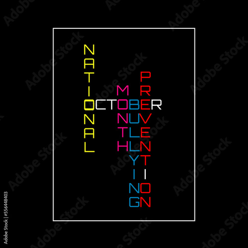 Vector illustration on the theme of National bullying prevention month observed each year during October.
