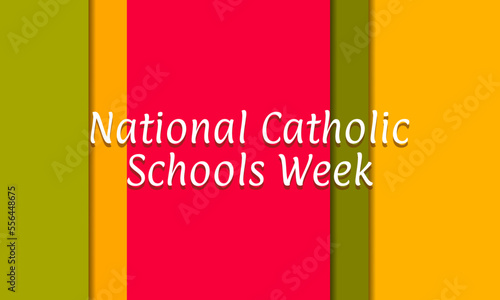 Vector illustration on the theme of National Catholic Schools Week