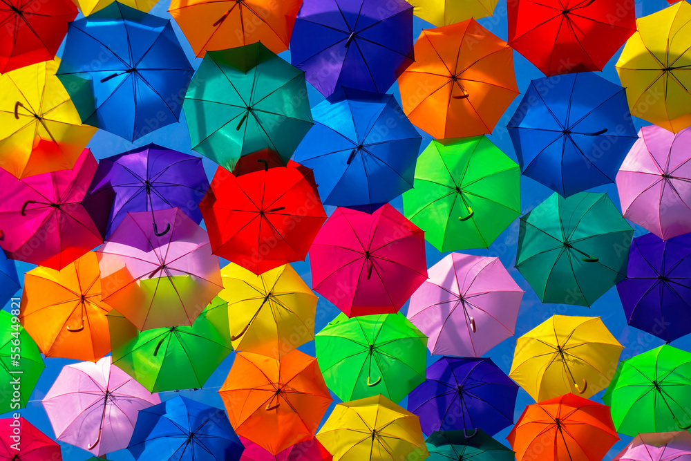 seamless pattern with colorful umbrellas skyproject agueda