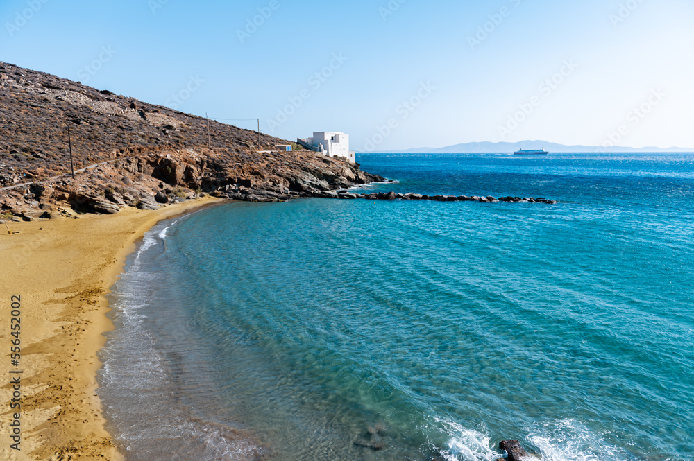 Ormos Isternion Beach, place to embrace the Aegean Sea, Tinos, Greece
