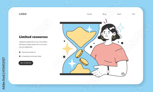 Small business has limited resources web banner or landing page.