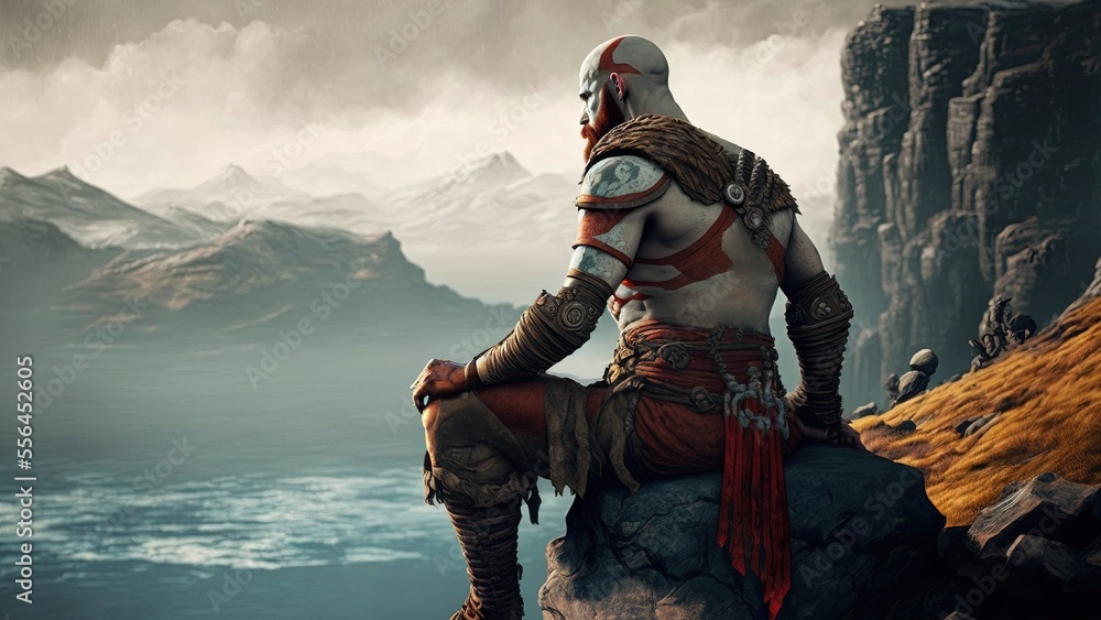 4k God Of War Wallpaper, Kratos Stock Illustration Adobe Stock