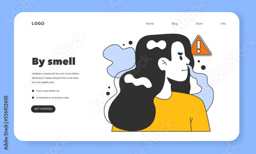 Natural gas leakage detection by smell web banner or landing page