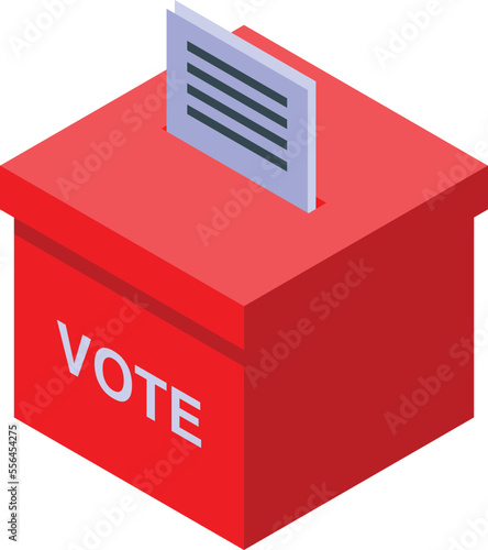 Vote box icon isometric vector. Campaign politician. Lobby consultant