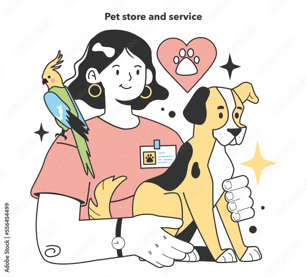 Obraz premium Pet store and service business. Industries and areas for a starting