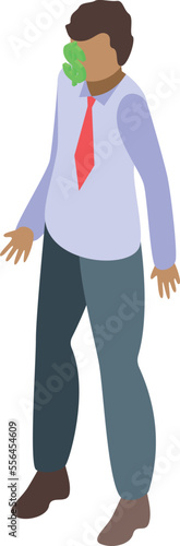 Lobbyist money manager icon isometric vector. Pr campaign. Meeting support