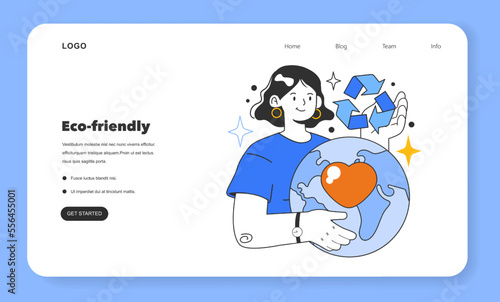 Eco-friendly energy as a benefit to using natural gas web banner or landing