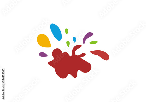 water splash logo initial company icon business background symbol illustration
