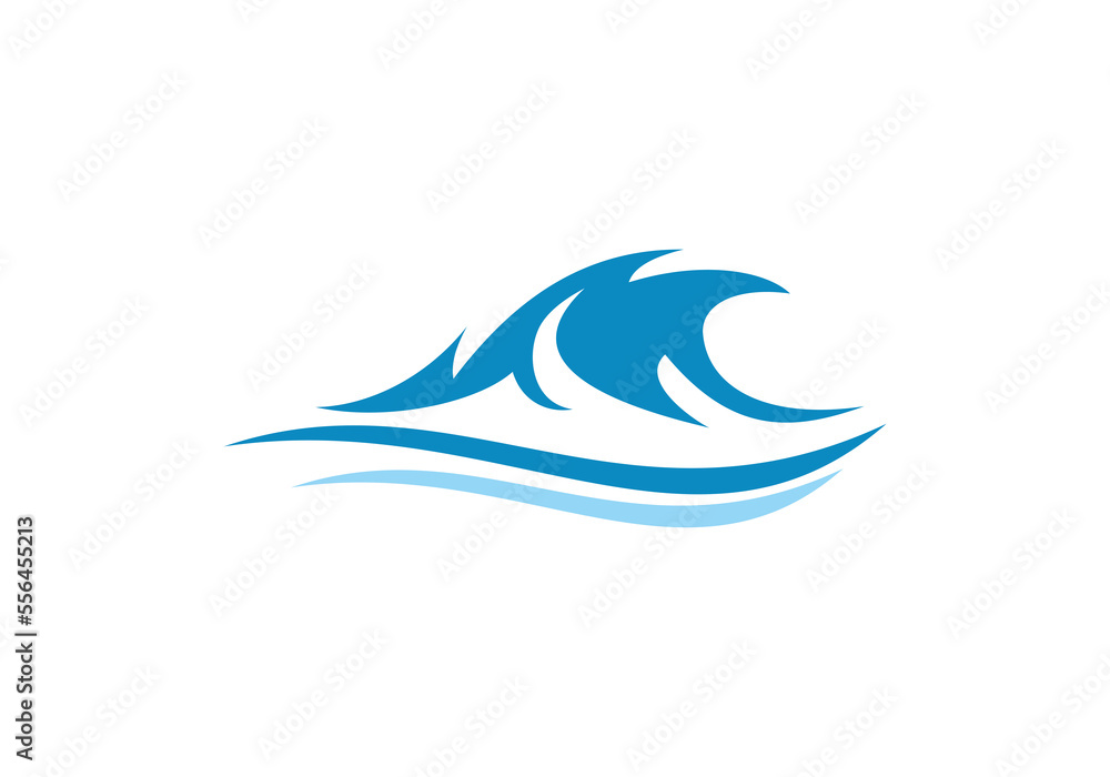 Ocean, Sea Waves Vector Illustration Flat Simple Lines, Icons, Symbols Ocean, Sea Waves Vector Illustration Flat Simple Lines, Icons, Symbols